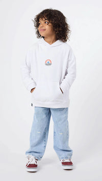 WHITE RAINBOW KIDS HOODIE