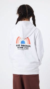 WHITE RAINBOW KIDS HOODIE