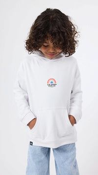 WHITE RAINBOW KIDS HOODIE