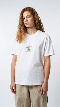 WHITE DOWNHILL TEE