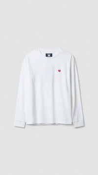 WHITE HEART LS TEE