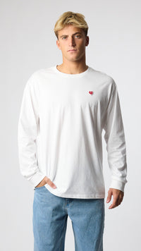 WHITE HEART LS TEE