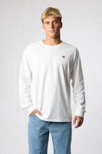 WHITE HEART LS TEE