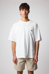WHITE HEART POCKET TEE