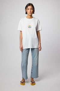 WHITE RAINBOW TEE