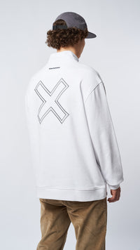 WHITE REEF HALF ZIP CREW