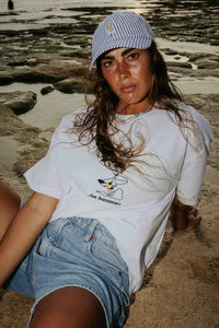 WHITE WIPEOUT TEE