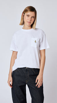 WHITE BANANA POCKET TEE