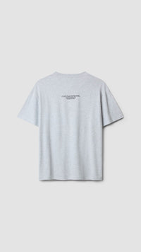 LIGHT GREY MELANGE WIPEOUT TEE